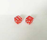 Игровые кубики игральные кости для настольных игр нарды покер 2 шт. 18мм красные, см. описание