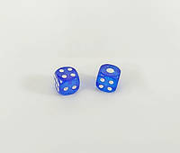 Ігрові кубики гральні кістки для настільних ігор нарди покер 2 шт. 12 мм сині, див. опис