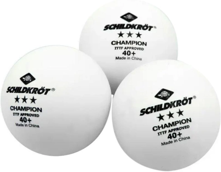 М'ячі для настільного тенісу DONIC Champion 40+ 3stars 3шт білий, фото 1