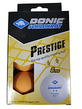 М'яч настільний теніс DONIC Prestige 2stars 40+ 6шт orange