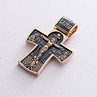 Золотой православный крест Распятие. Ангел Хранитель п02885 Оникс NL, код: 6736002