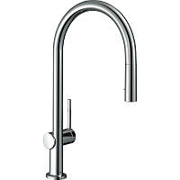 Смеситель для кухонной мойки с выдвижным душем Hansgrohe Talis M54 Хром 72800000 NX, код: 8406859