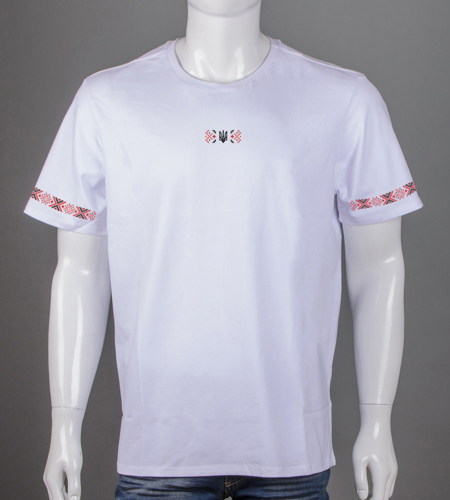 Футболка батал Орнамент 2415б (Уп.4шт 3XL,4XL), Білий