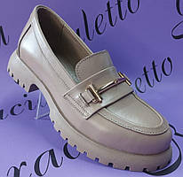 Туфлі жіночі лофери з натуральної шкіри від виробника модель РУ24-102-1
