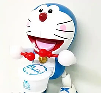 Интерактивная игрушка Dancing Happy Doraemon Танцующий Робот с Барабаном Звуковыми и Световыми Эффектами