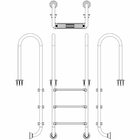 Сходи для басейну Emaux Muro MUF315-SR (3 сходинки), фото 2