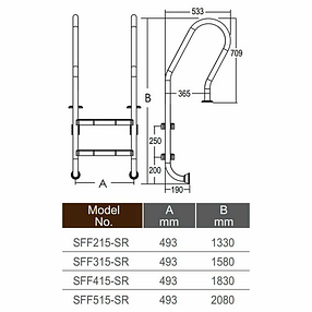 Сходи для басейну Emaux Mixta SFF315-SR (3 сходинки), фото 2