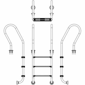 Сходи для басейну Emaux Mixta SFF315-SR (3 сходинки), фото 2