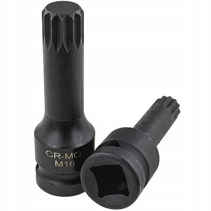 Набір ударних біт 1/2" SPLINE (M4-M16) 9 шт. Vorfal V08063, фото 3