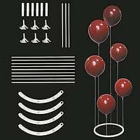 Тримач для повітряних куль пластиковий, стійка- підставка на 6 латексних кульок круг  70 см складна