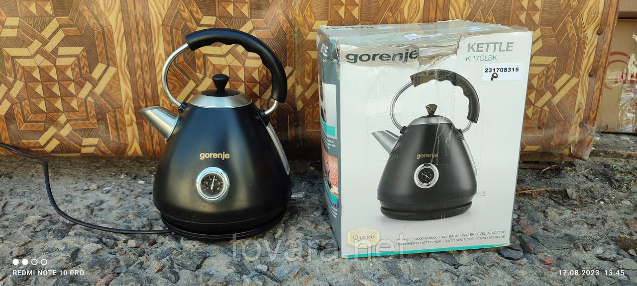 Електричний чайник Gorenje K 17CLBK No 231708315