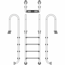 Сходи для басейну Emaux Muro NMU415-SR (4 сходинки), фото 3