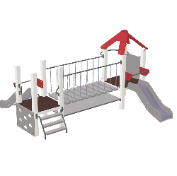 Ігровий комплекс для дитячих майданчиків Mister Cat  з гіркою 1,5, Kidigo, 11014,15