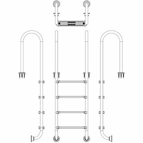 Сходи для басейну Emaux Muro MUF415-SR (4 сходинки), фото 2