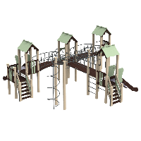 Ігровий комплекс для дитячого майданчика Замок Kidigo (111021.06), гірка 0,9;1,2