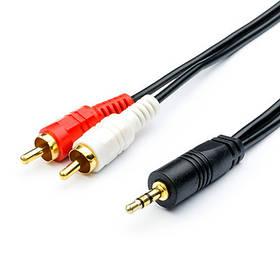 Кабель 3.5 jack-2RCA 1.5м (пакет)