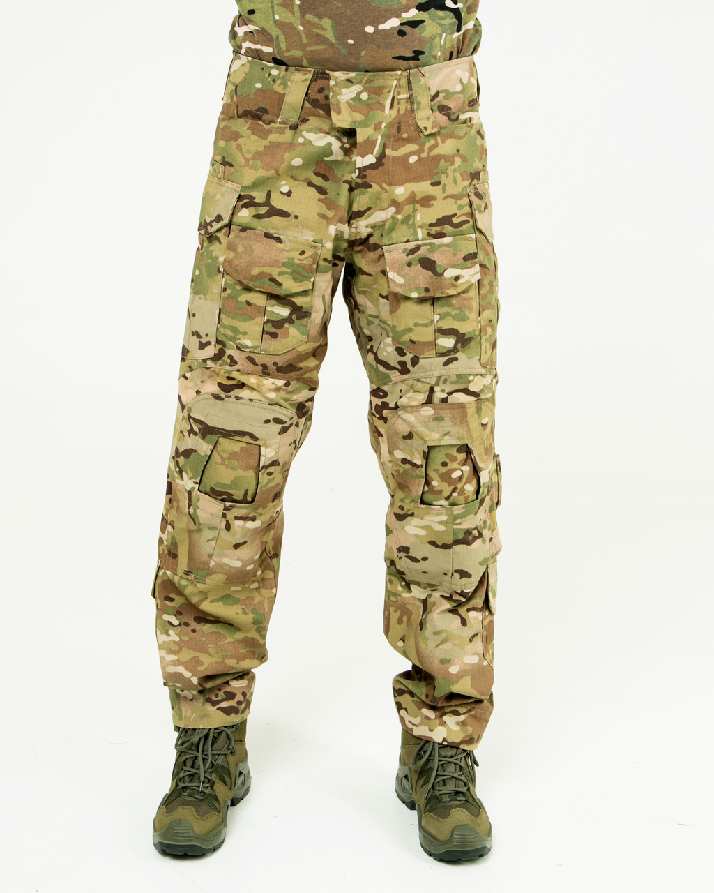 Тактичні чоловічі штани з налокітниками G3 Combat Pants Мультикам, камуфляжні штани з посиленими вставками
