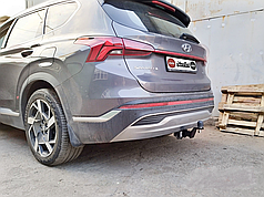 Фаркоп Hyundai Santa Fe IV 2020-2023 (Хендай Санта Фе 4) Американська вставка під квадрат