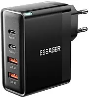 Зарядний пристрій Essager 100W GaN 2 Type-C 2 Type-A