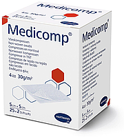 Medicomp 5х5см - Стерильные сорбционные салфетки из нетканого материала (2*25 шт)