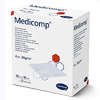 Medicomp 10х10см - Стерильные сорбционные салфетки из нетканого материала (2*100 шт)
