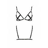 Відкритий бюстгальтер-стрепи NICKY BRA black S/M - Passion Exclusive (м'ята упаковка!!!) PS27802-R, фото 7