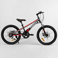 Велосипед подростковый двухколёсный 20 Corso Speedline черно-красный MG-29535 UP, код: 7609369