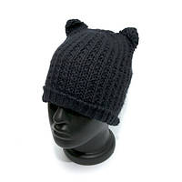 Жіноча шапка Zara Темно-синя З вушками 1323-747-401 NL, код: 7474736