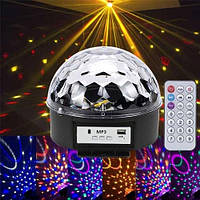 Лазерный проектор, диско шар, цветомузыка с динамиком USB пультом Спартак
