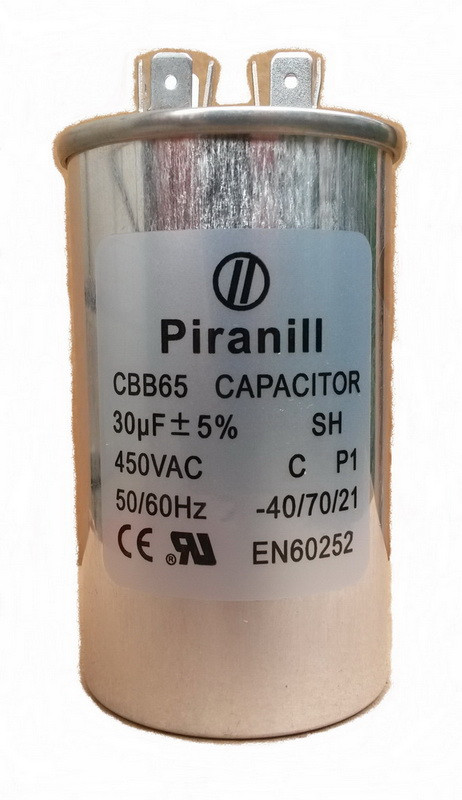 Конденсатор Piranill 30 mF 450 V металевий