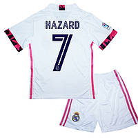 Детская футбольная форма HAZARD 7 Реал Мадрид 2020-2021 Adidas Home 125-135 см (set3040_121832)