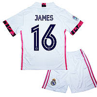 Детская футбольная форма JAMES 16 Реал Мадрид 2020-2021 Adidas Home 125-135 см (set3040_121834)