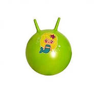 Мяч для фитнеса детский с ручками 55 см салатовый