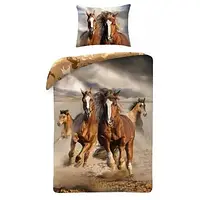 Лошади, комплект постельного белья из 2 предметов, 140х200 см. (6349561)