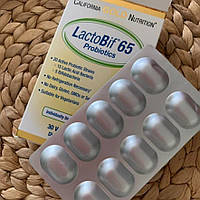 California Gold Nutrition, LactoBif 65, пробиотики, 65 млрд КОЕ, 30 вегетарианских капсул