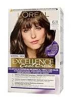 L'Oreal Paris, Excellence Cool Creme, крем-краска, 6.11, ультра пепельный темно-русый (6845655)