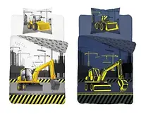 Экскаватор, комплект люминесцентного постельного белья из 2 предметов, 160х200 см (7720106)