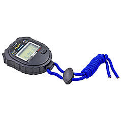 Секундомір спортивний електронний 10 результатів пам'яті дворядковий FLOTT F-108 чорний Код F-108