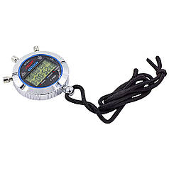 Секундомір спортивний електронний 10 результатів пам'яті дворядковий FLOTT F-1069 срібний Код F-1069