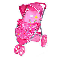 Прогулочная коляска для кукол с козырьком и корзинкой FiVEoNiNE T731023 Розовый