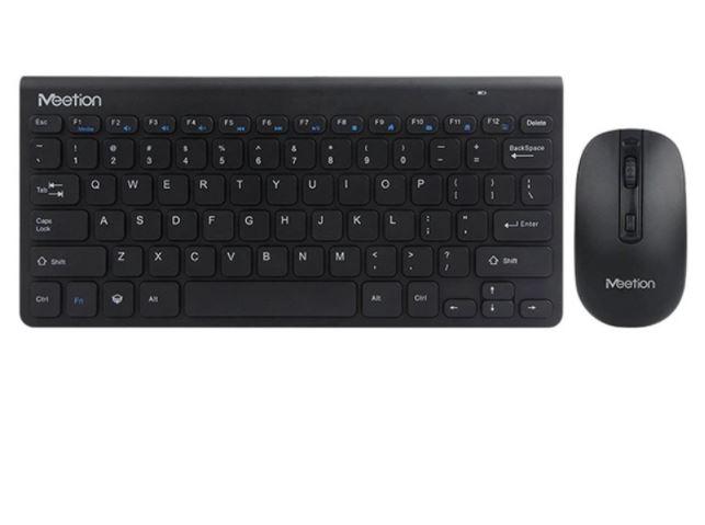 Миша та клавіатура / для SmartTV, TVBox / Android / Windows / Meetion Mini4000 Wireless Multimedia Combo - чорний