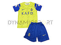 Детская футбольная форма ФК "Аль-Наср" №7 Ronaldo 5-13 лет желто-синяя