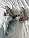 Кросівки чоловічі сірі Adidas Yeezy 350 V2 Space Ash Due (11384), фото 9