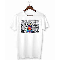 Футболка белая с аниме принтом Арбуз One Piece Ван-Пис Sanji Винсмок Санджи комикс XL KC, код: 8189424