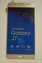 Дисплей Samsung J710 Galaxy J7 з сенсором Золотий Gold оригінал , GH97-18855A, фото 3