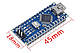 Контроллер Arduino Nano V3.0 ATmega328 14 цифрових входів 8 аналогових 5В живлення (HM), фото 3