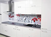 Наклейки кухонный фартук Zatarga Рябина и лёд 600х2500 мм Красный (Z180098 1) KC, код: 1836430