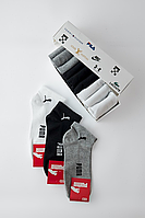 Мужские носки для спорта Носки Puma с логотипом Спортивные носки пума с тройными полосами