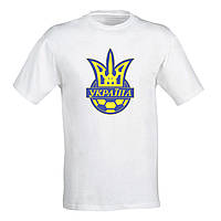 Футболка с украинской национальной символикой Арбуз Футбольная эмблема Украины XXL Белый KC, код: 8180980