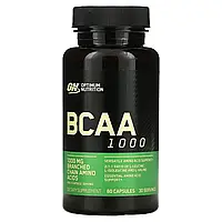 Optimum Nutrition, BCAA 1000 Caps, велике упакування, 500 мг, 60 капсул